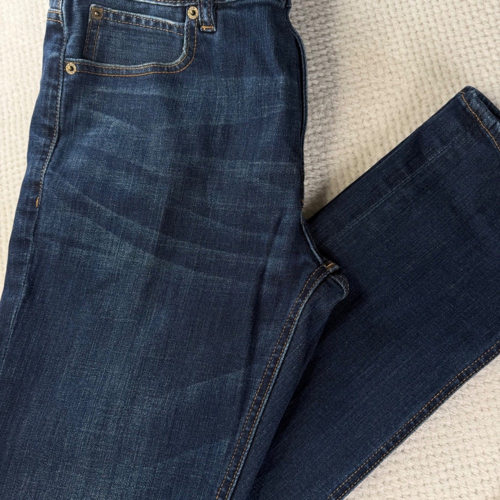 J.Crew Mercantile Flex Straight Leg Jeans Mens 31x32 Dark Wash Indigo Denim